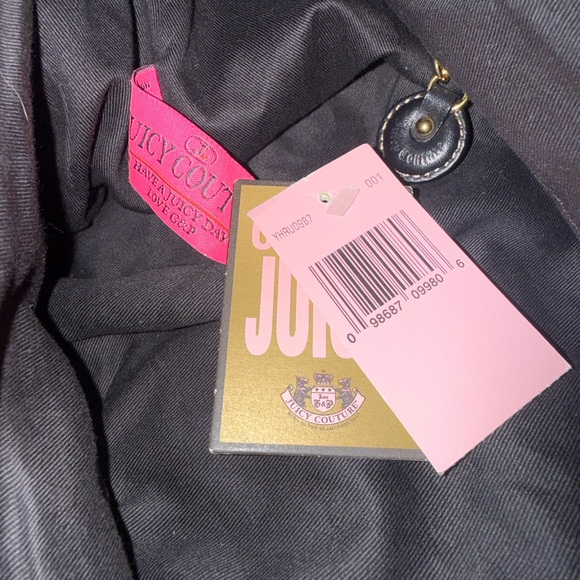 Juicy Couture Vintage Nylon Leather Y2K Chain Royal Crown Shoulder Bag - Picture 8 of 8